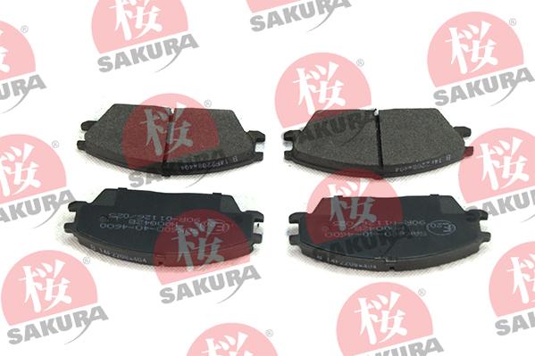 SAKURA 600-40-4600 - Тормозные колодки, дисковые, комплект autospares.lv