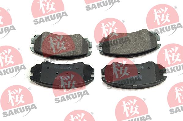 SAKURA 600-40-4780 - Тормозные колодки, дисковые, комплект autospares.lv
