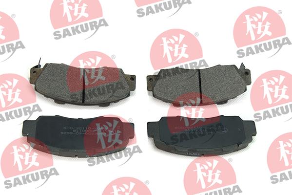 SAKURA 600-40-6686 - Тормозные колодки, дисковые, комплект autospares.lv