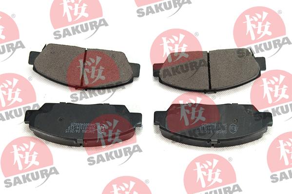 SAKURA 600-40-6625 - Тормозные колодки, дисковые, комплект autospares.lv