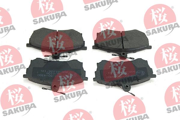 SAKURA 600-50-4300 - Тормозные колодки, дисковые, комплект autospares.lv