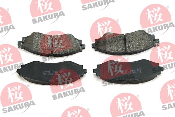 SAKURA 600-00-8390 - Тормозные колодки, дисковые, комплект autospares.lv