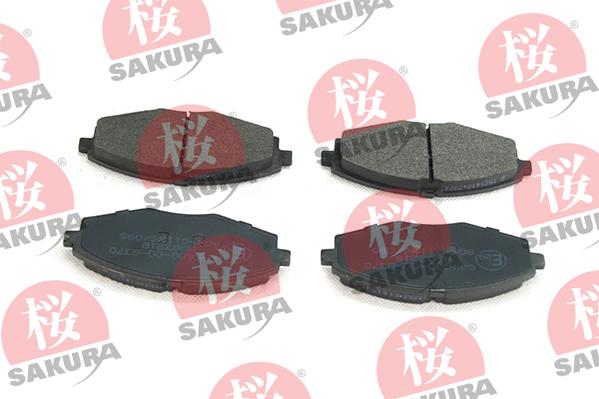 SAKURA 600-00-8370 - Тормозные колодки, дисковые, комплект autospares.lv
