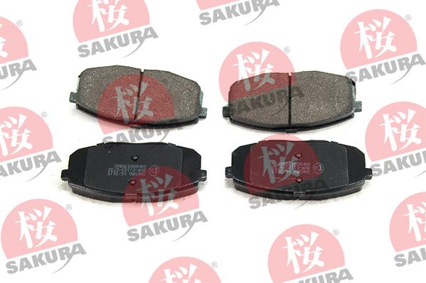 SAKURA 600-03-8860 - Тормозные колодки, дисковые, комплект autospares.lv