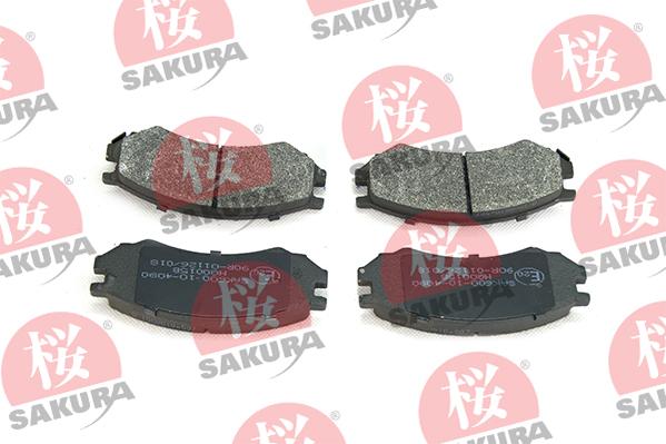 SAKURA 600-10-4090 - Тормозные колодки, дисковые, комплект autospares.lv