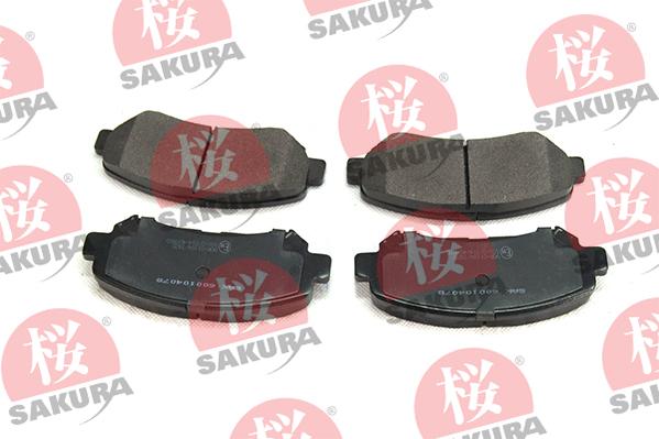 SAKURA 600-10-4078 - Тормозные колодки, дисковые, комплект autospares.lv