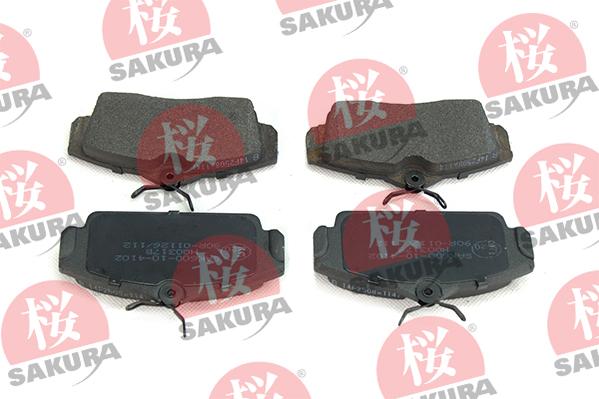 SAKURA 600-10-4102 - Тормозные колодки, дисковые, комплект autospares.lv