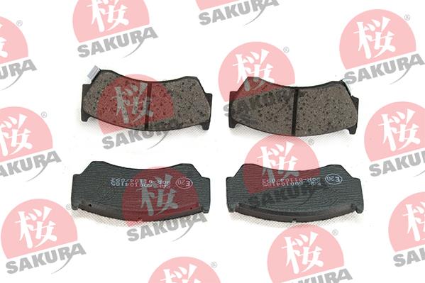 SAKURA 600-10-4185 - Тормозные колодки, дисковые, комплект autospares.lv