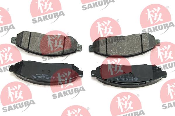 SAKURA 600-10-4182 - Тормозные колодки, дисковые, комплект autospares.lv