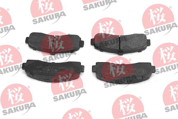 SAKURA 600-10-4135 - Тормозные колодки, дисковые, комплект autospares.lv