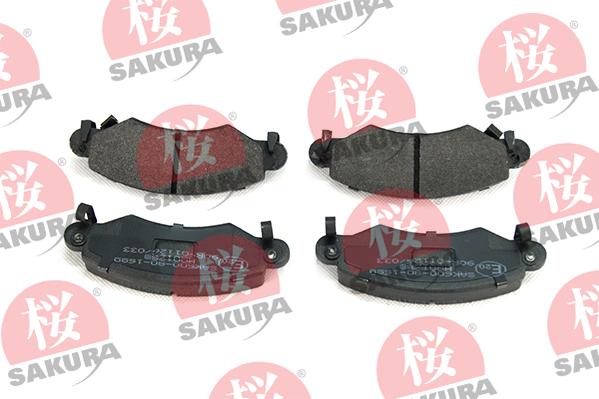 SAKURA 600-80-1680 - Тормозные колодки, дисковые, комплект autospares.lv