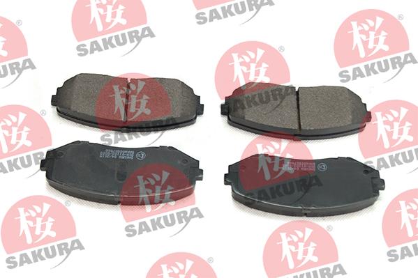 SAKURA 600-80-7066 - Тормозные колодки, дисковые, комплект autospares.lv