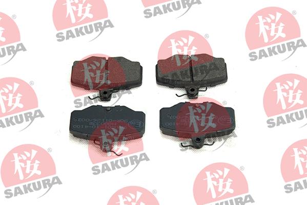 SAKURA 601-10-4100 - Тормозные колодки, дисковые, комплект autospares.lv