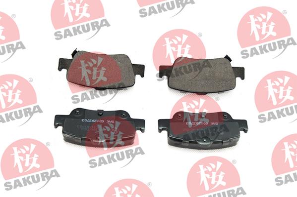 SAKURA 601-20-3703 - Тормозные колодки, дисковые, комплект autospares.lv