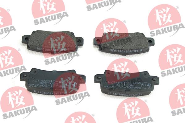 SAKURA 601-20-3720 - Тормозные колодки, дисковые, комплект autospares.lv