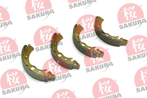 SAKURA 602-40-6650 - Комплект тормозных колодок, барабанные autospares.lv