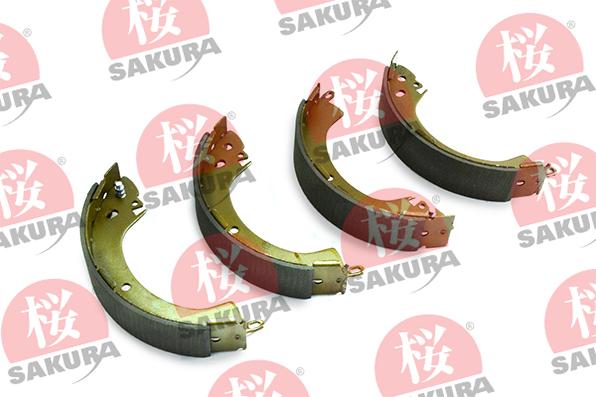 SAKURA 602-50-4250 - Комплект тормозных колодок, барабанные autospares.lv