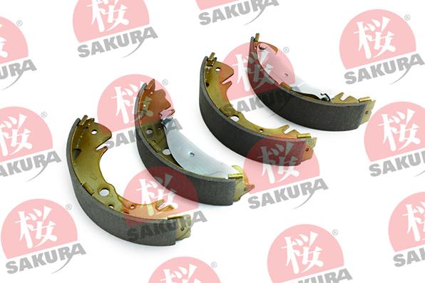 SAKURA 602-00-4602 - Комплект тормозных колодок, барабанные autospares.lv