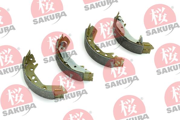 SAKURA 602-00-4615 - Комплект тормозных колодок, барабанные autospares.lv