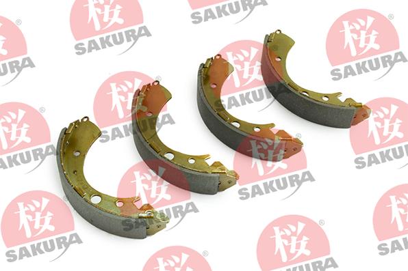 SAKURA 602-00-6662 - Комплект тормозных колодок, барабанные autospares.lv