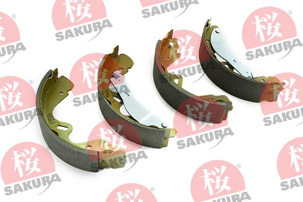 SAKURA 602-10-4008 - Комплект тормозных колодок, барабанные autospares.lv