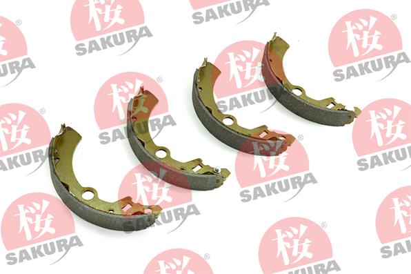 SAKURA 602-80-7140 - Комплект тормозных колодок, барабанные autospares.lv