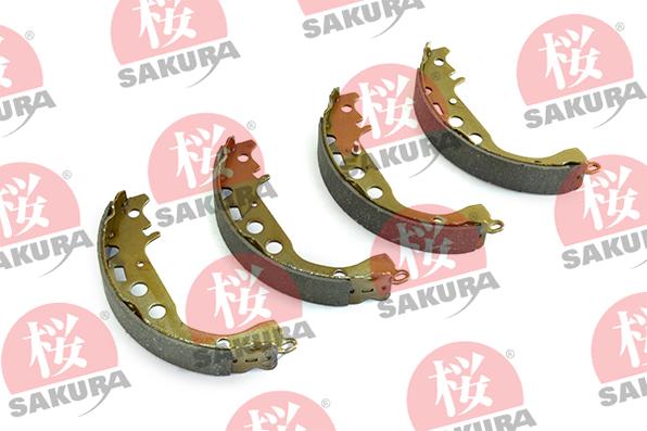 SAKURA 602-20-3800 - Комплект тормозных колодок, барабанные autospares.lv