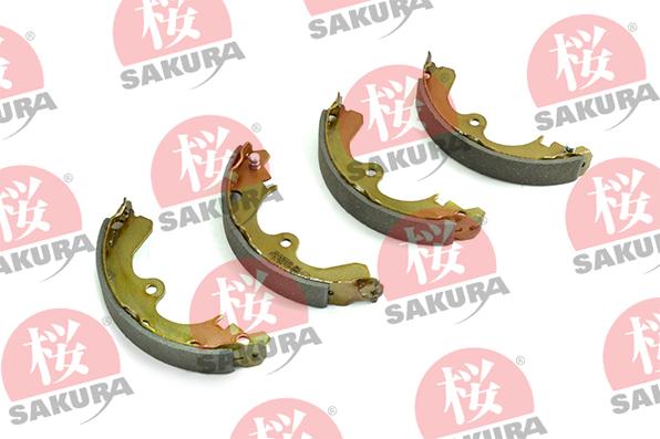 SAKURA 602-20-3765 - Комплект тормозных колодок, барабанные autospares.lv