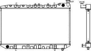 SAKURA Automotive 4341-1006 - Радиатор, охлаждение двигателя autospares.lv