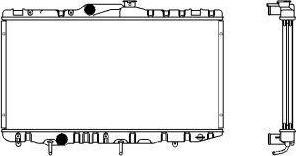 SAKURA Automotive 1461-0241 - Радиатор, охлаждение двигателя autospares.lv