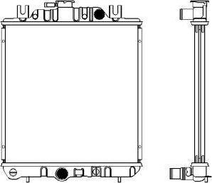 SAKURA Automotive 1091-0206 - Радиатор, охлаждение двигателя autospares.lv