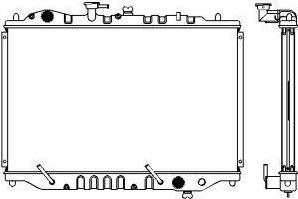 SAKURA Automotive 1301-0205 - Радиатор, охлаждение двигателя autospares.lv