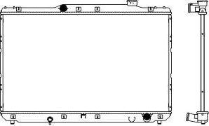 SAKURA Automotive 3461-1044 - Радиатор, охлаждение двигателя autospares.lv