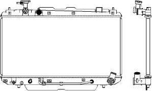 SAKURA Automotive 3461-1019 - Радиатор, охлаждение двигателя autospares.lv