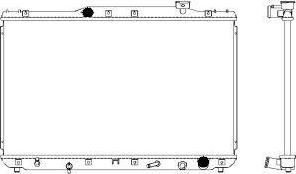 SAKURA Automotive 3461-1036 - Радиатор, охлаждение двигателя autospares.lv