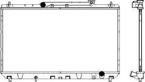 SAKURA Automotive 3461-1028 - Радиатор, охлаждение двигателя autospares.lv