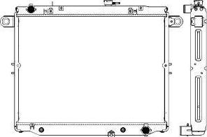 SAKURA Automotive 3462-1001 - Радиатор, охлаждение двигателя autospares.lv