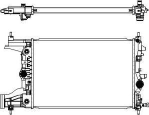 SAKURA Automotive 3351-1019 - Радиатор, охлаждение двигателя autospares.lv