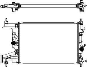 SAKURA Automotive 3351-1018 - Радиатор, охлаждение двигателя autospares.lv