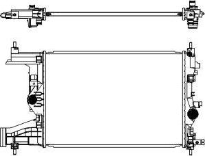 SAKURA Automotive 3351-1017 - Радиатор, охлаждение двигателя autospares.lv