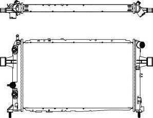 SAKURA Automotive 3352-1001 - Радиатор, охлаждение двигателя autospares.lv