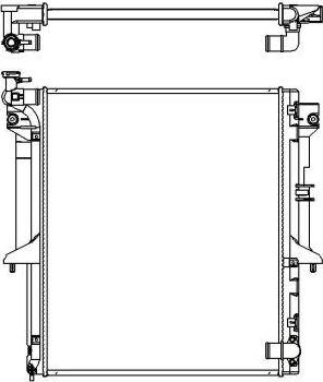 SAKURA Automotive 3321-1053 - Радиатор, охлаждение двигателя autospares.lv