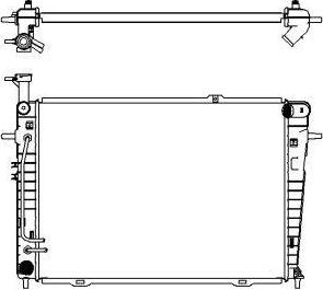 SAKURA Automotive 3221-1011 - Радиатор, охлаждение двигателя autospares.lv