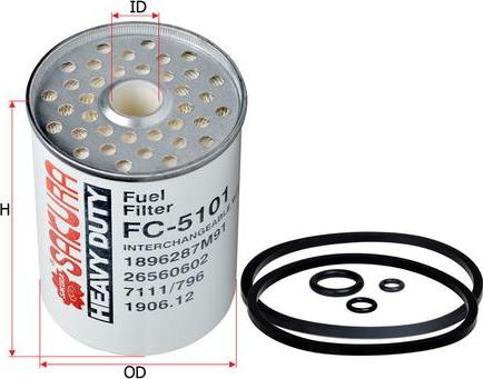 SAKURA Automotive FC-5101 - Топливный фильтр autospares.lv