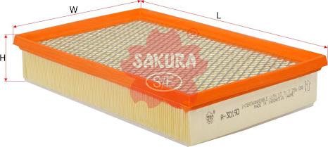 Sakura Filters AU FA-30190 - Воздушный фильтр, двигатель autospares.lv