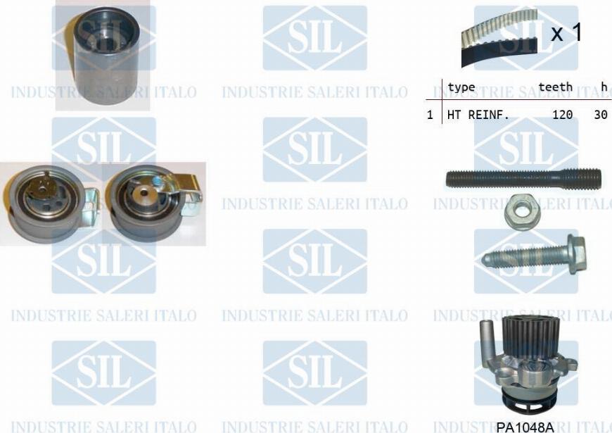 Saleri SIL K2PA1444 - Водяной насос + комплект зубчатого ремня ГРМ autospares.lv