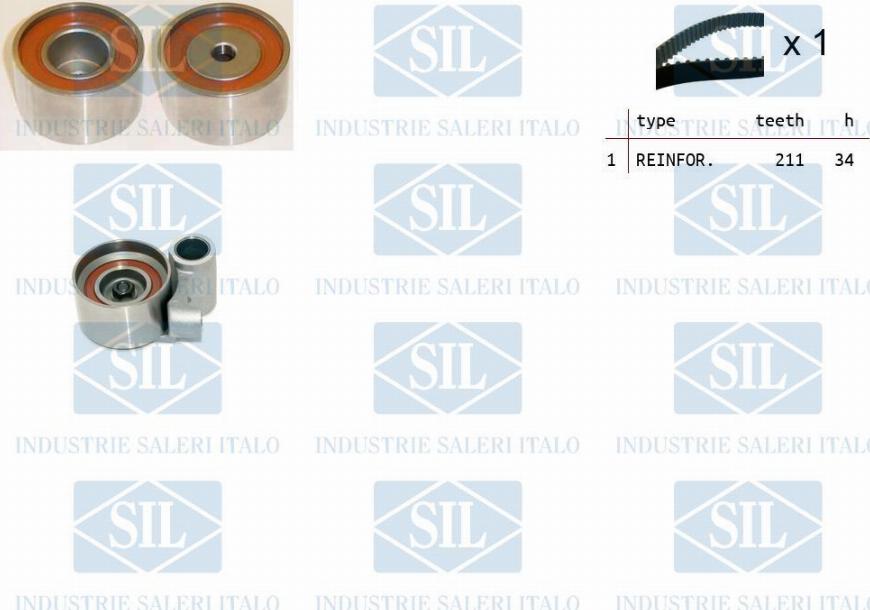 Saleri SIL TK1494 - Комплект зубчатого ремня ГРМ autospares.lv