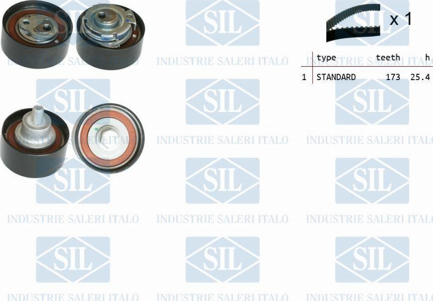 Saleri SIL TK1491 - Комплект зубчатого ремня ГРМ autospares.lv