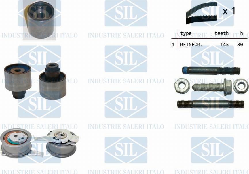 Saleri SIL TK1498 - Комплект зубчатого ремня ГРМ autospares.lv