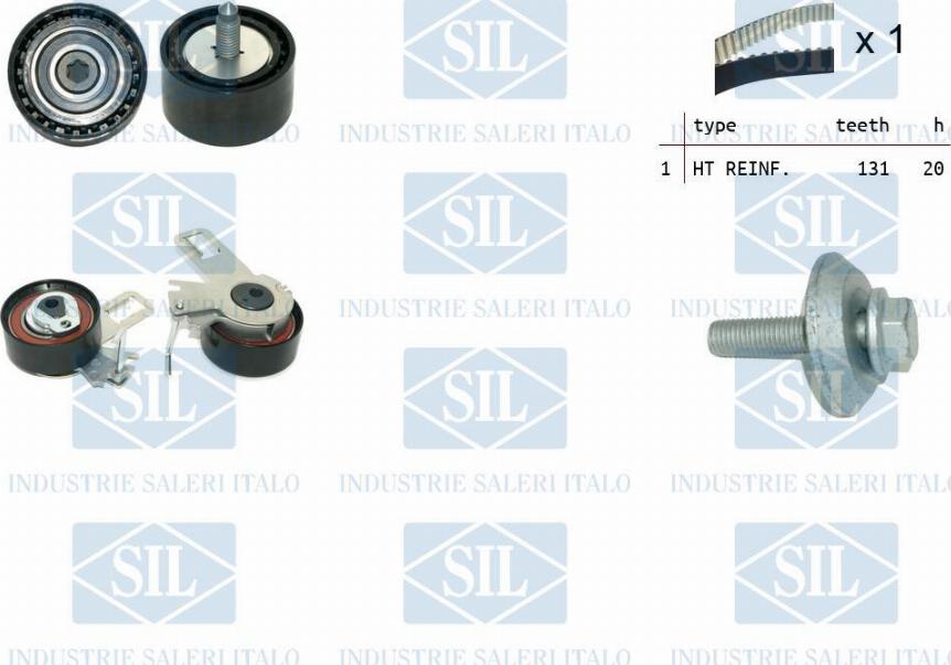 Saleri SIL TK1497 - Комплект зубчатого ремня ГРМ autospares.lv